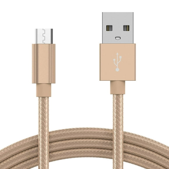 White Micro USB Cable Android Charger 3.3FT FLEAVER 2 Pack Reversible Fast Charging Cord Compatible with Samsung Galaxy S6 J7 Edge Android Phones 